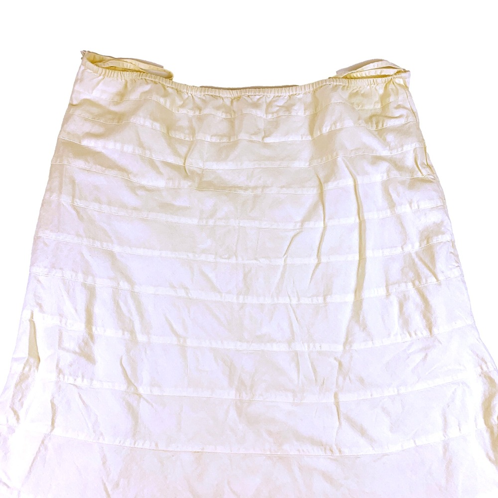Soft Surroundings Terah Maxi Skirt Sz 3X Antique White Linen Blend A-line Tiered